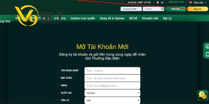 Đăng Ký V9bet Trở Thành Hội Viên Trong Vòng Vài Phút 3 Bật mí chi tiết 3 bước đăng ký V9bet